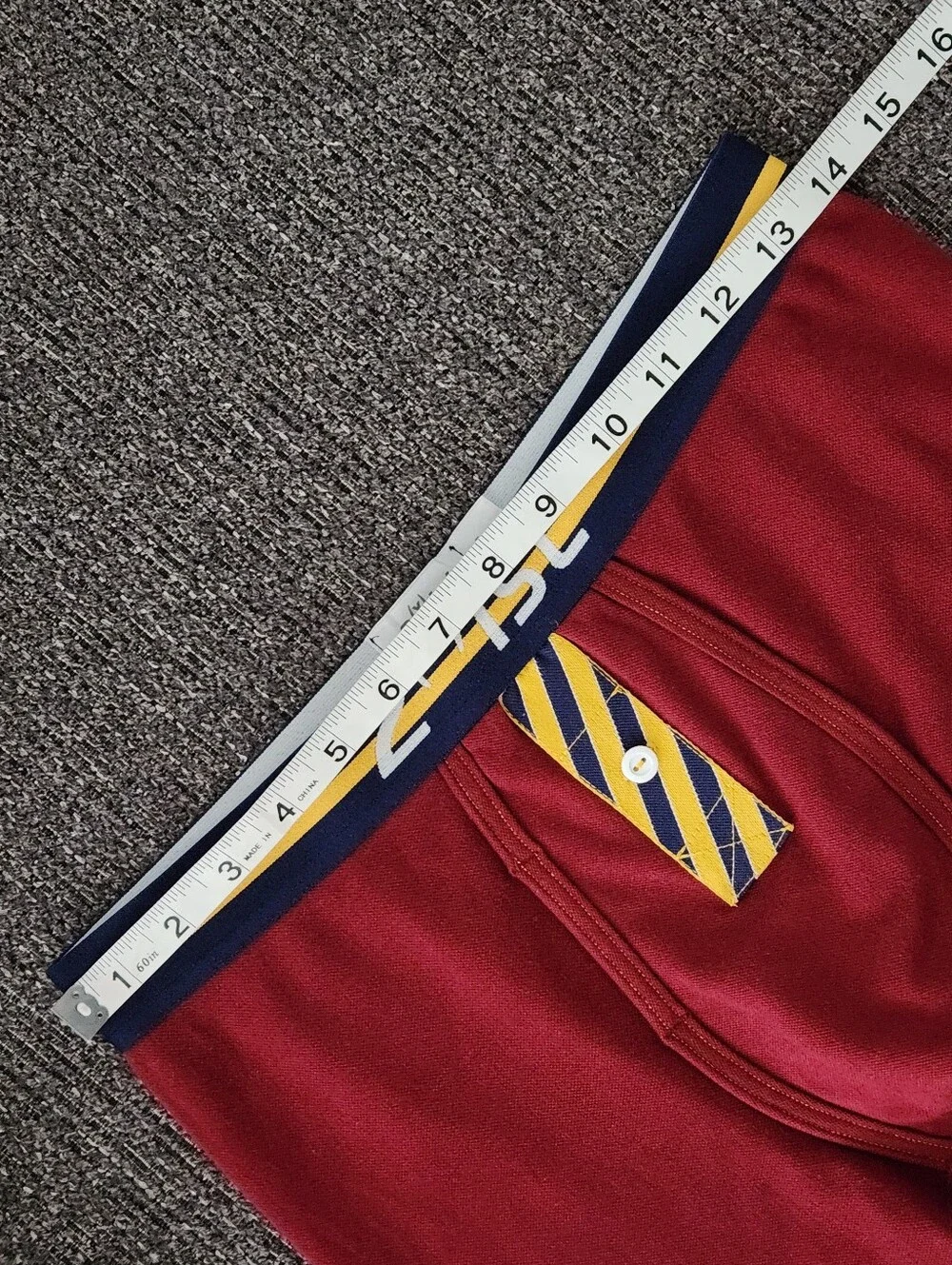 💪2(x)ist💪 - Burgundy/Yellow Boxer Brief w/Logo Waistband